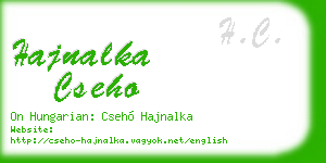 hajnalka cseho business card